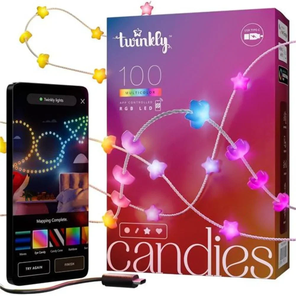 App-Controlled Star-Shaped LED Light String w/ 100 RGB LEDs.5 Meters / 16.4 Feet